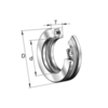 Thrust ball bearing Single direction Series: 512